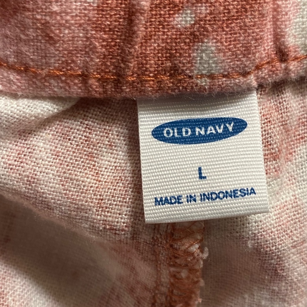 Old Navy High-Waisted Tie-Dyed Linen-Blend Wide-Leg Pants - Picture 6 of 9